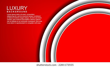 Fondo abstracto con círculos rojos superpuestos. ilustración vectorial
