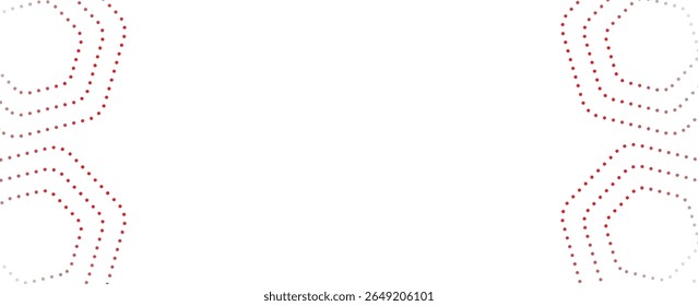 Abstract background of overlapping red hexagons on bright space with line effect decoration.