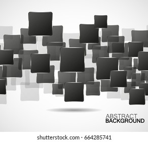 Abstract background with overlapping squares. Vector illustration. Eps 10