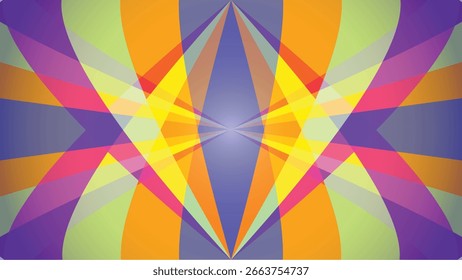 Fondo Abstractas con vigas de hélice rectas y curvas superpuestas en tonos naranja, púrpura y azul
