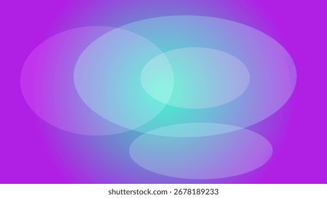 Abstract background with overlapping translucent circles in pastel blue and purple hues, creating a soft, ethereal glow.