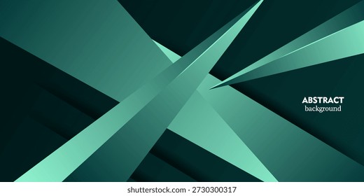 Abstrakter Hintergrund mit überlappenden Dreiecken und einem grünen Hintergrunddesign. Vektor eps10.