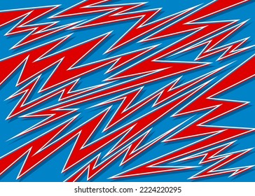 Abstract background with overlapping various lightning and arrow pattern