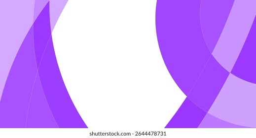 Abstract background with overlapping, vibrant purple shapes