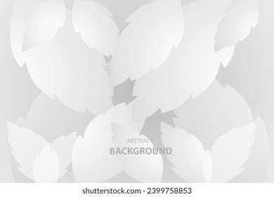 Fondo abstracto con hojas blancas superpuestas. patrón blanco. ilustración vectorial