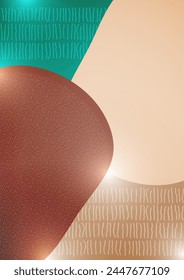 Abstrakter Hintergrund. Überlagerung von Formen, Flüssigkeiten, Punkten, Linien. Helle Farben. Vorlage für Ihr Design. Vektorillustration.