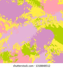 Abstract background with paint splashes, brush strokes, ink splats, spots, scribbles. Vector colorful grunge texture for cards, wallpaper, posters