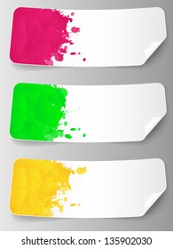 Abstract background with paint splashes. Vector illustration.