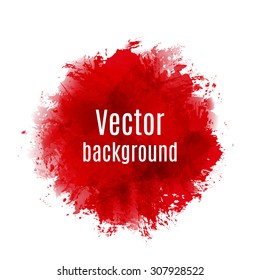 Abstract background with paint stains, brush strokes and blots. Imitation of watercolor. Vector illustration