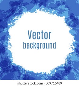 Abstract  background with paint stains, brush strokes and blots. Imitation of watercolor.Vector illustration