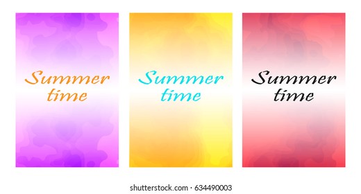 Abstract background, paint stains, gouache. Vector illustration. Templates for your text, banners, flyers. Summer time.