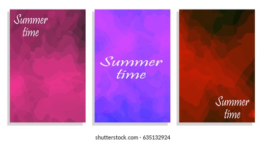 Abstract background, paint stains, gouache. Vector illustration. Templates for your text, banners,brochure, flyers. Summer time.