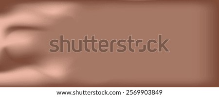 Abstract background with paint stains, haze. Fashionable color of 2025 Mocha Mousse. Banner template for social networks, flyer. Horizontal format EPS 10.