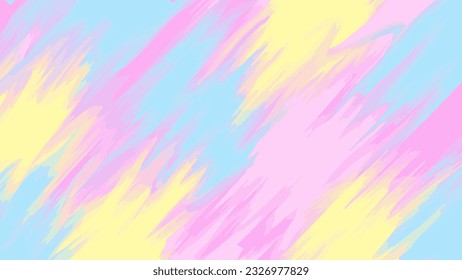 Fondo abstracto con pinturas de delicados colores rosa-amarillo-azul. Ilustración del vector