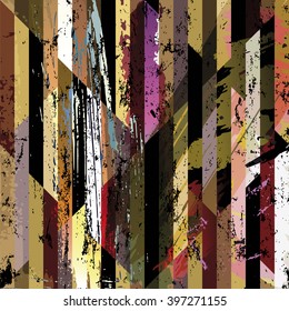 abstract background, with paint strokes, splashes, stripes and squares