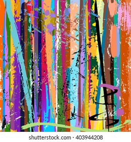 abstract background, with paint strokes and splashes, 
