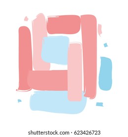 Abstract background in paintbrush style. Abstract background vector. 