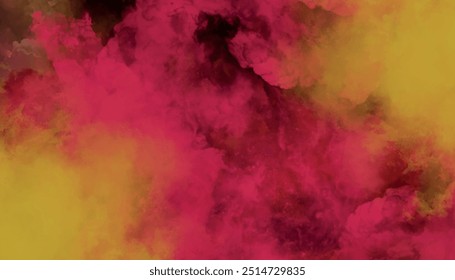 Abstract background painting art with red and yellow paint brush. Abstract Pink watercolor background texture, luxury pink and gold digital paper.	