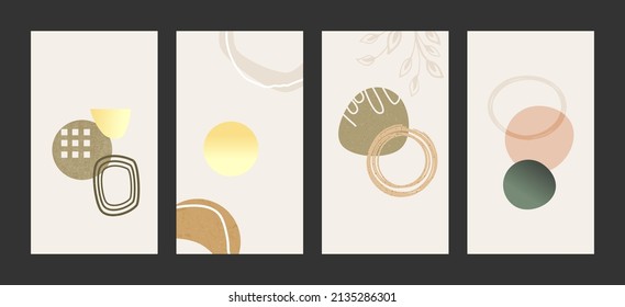 Pintura de fondo abstracta, con fines de diseño boho, interior y otros.