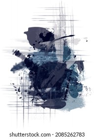 Abstract Background. Abstract painting, can be used as a trendy background for wallpapers, posters. Brush stroked painting.