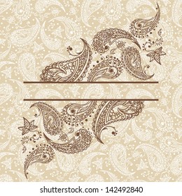 Abstract background with paisley elements