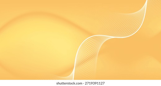 An abstract background with a pale yellow base color and waves flowing in various patterns, suggesting movement and dimension. The waves are white and gradually change to transparent.