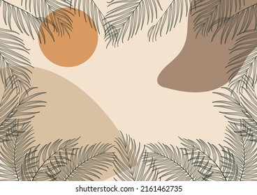 Fondo abstracto con hojas de palma