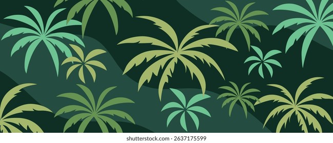 abstract background with palm trees, simple illustration, summer and holiday atmosphere. vector illustration.