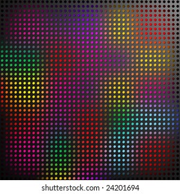 Abstract background with panel lit by coloured lights