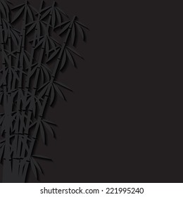 Abstract background with paper bamboo. Vector illustration 