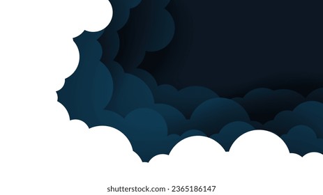 Resumen de fondo en azul y blanco. A4 color abstracto conjunto de ilustraciones en papel 3d. Colores de contraste. Diseño de vectores para presentaciones de banners, afiches e invitaciones.Ilusión de profundidad