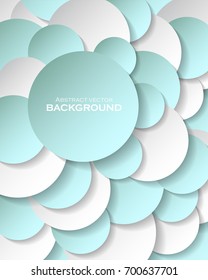 Abstract background with paper circles and place for text. Vector illustration