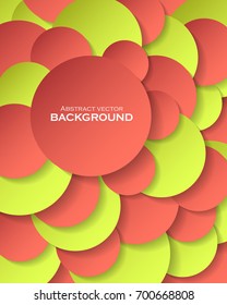 Abstract background with paper circles and place for text. Vector illustration