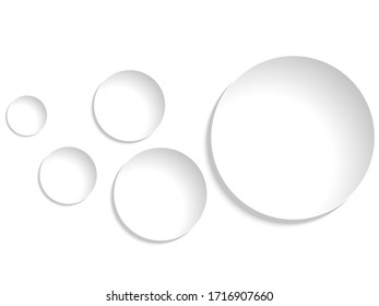 Abstract background with paper circles, vector illustration