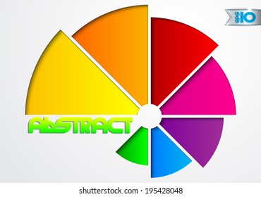 Abstract background of paper with color fan
