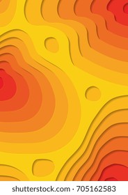 abstract background with paper cut 3d multi color layers effect