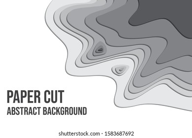 Abstract background paper cut for book cover or annual report design template
