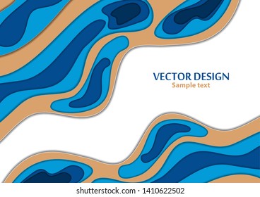 Abstract background paper cut. Colored layered vector hole 3d illustration. Vector design layout for business presentations, flyers, posters and invitations. Paper thread art. Vector illustration