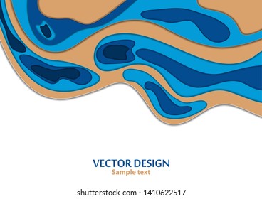 Abstract background paper cut. Colored layered vector hole 3d illustration. Vector design layout for business presentations, flyers, posters and invitations. Paper thread art. Vector illustration