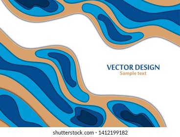 Abstract background paper cut. Colored layered vector hole 3d illustration. Vector design layout for business presentations, flyers, posters and invitations. Paper thread art. Vector illustration