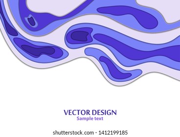 Abstract background paper cut. Colored layered vector hole 3d illustration. Vector design layout for business presentations, flyers, posters and invitations. Paper thread art. Vector illustration