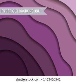 Abstract background. Paper cut background. Colorful print with waves. 3D abstract paper art style, design layout for business presentations, flyers, posters, prints, decoration, cards, brochure cover.