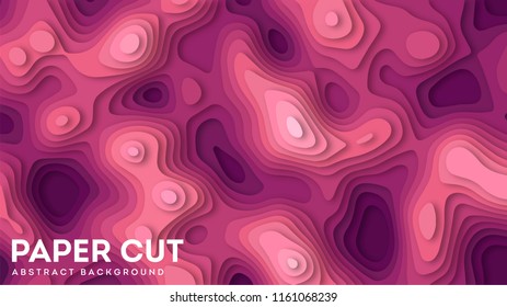 Abstract background with paper cut out layers. Vector illustration. Material design. Paper cutting texture. Applicable for business banner, flyer, poster, brochure design eps 10