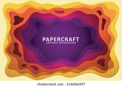 Abstract background with paper cut shape