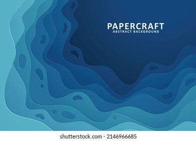 Abstract background with paper cut shape