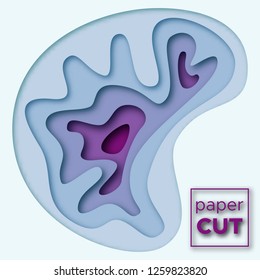 Abstract  Background with Paper Cut shapes. Vector illustration