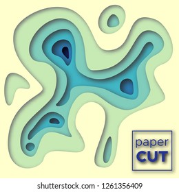 Abstract  Background with Paper Cut shapes. Vector illustration.
