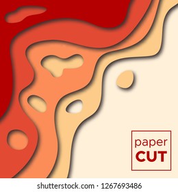 Abstract  Background with Paper Cut shapes. Vector illustration.