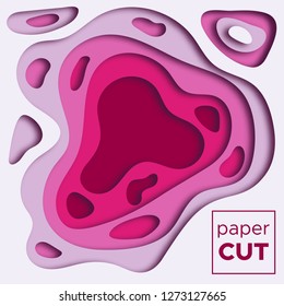 Abstract  Background with Paper Cut shapes. Vector illustration.