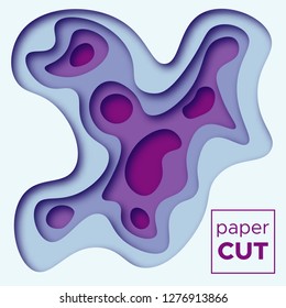 Abstract  Background with Paper Cut shapes. Vector illustration